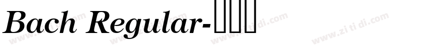 Bach Regular字体转换